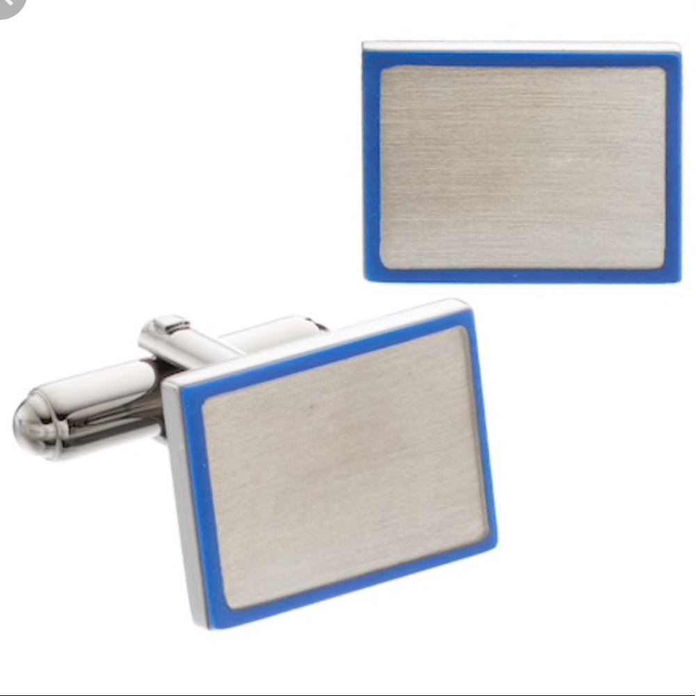 3 for $15 - NWT silver blue detail cuff links